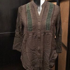 Khaki olive tunic top